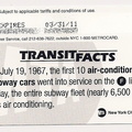 Transit Facts - The first 10 air conditioned subway cars